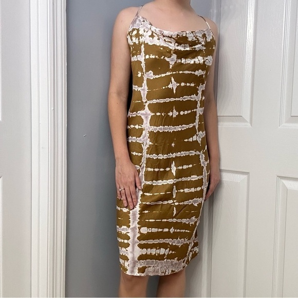 Young Fabulous & Broke Dresses & Skirts - Young Fabulous & Broke Slip Dress Midi Tye Dye Boho Cowl Neck Size Extra Small